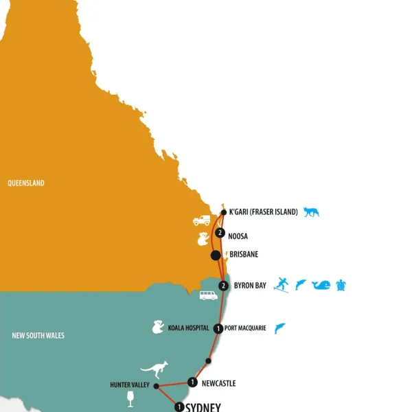 sydney to brisbane tour